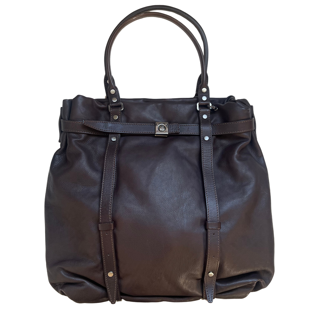 Lanvin Vintage Brown Soft Grained Leather Handbag