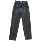 Bimba y Lola Washed Black High-Waisted Jeans with Contrast Stitching