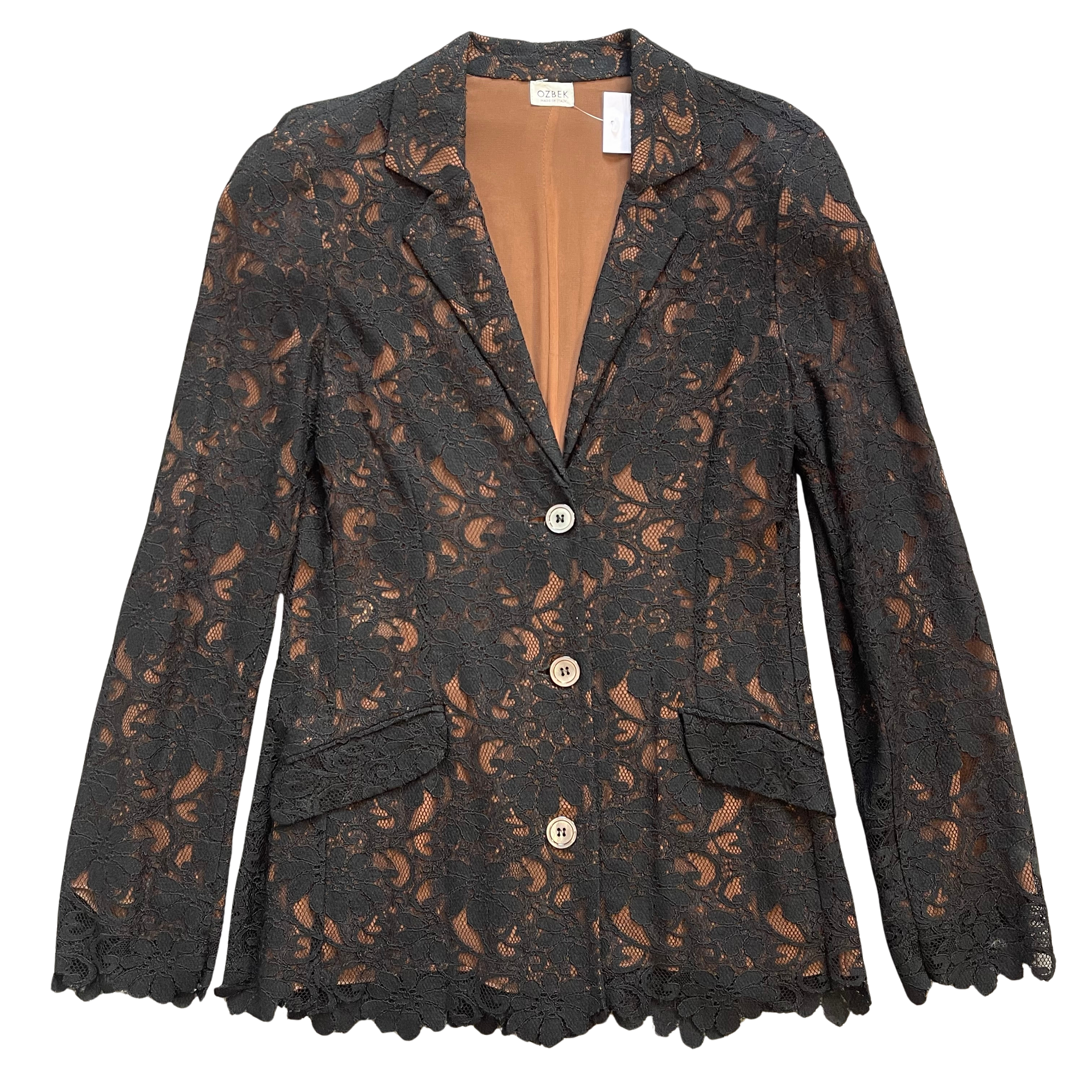 Ozbek Black Lace Blazer UK M