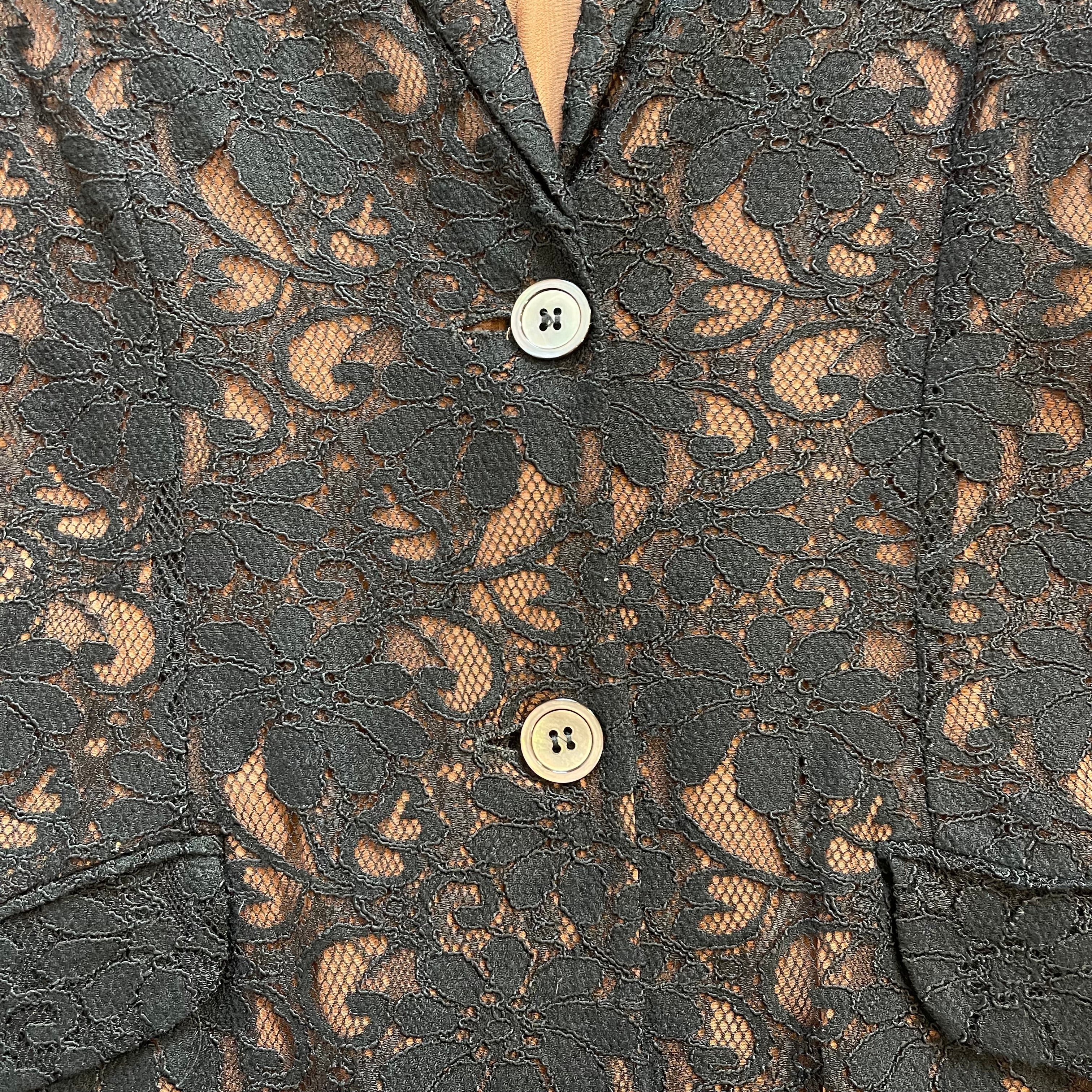 Ozbek Black Lace Blazer UK M