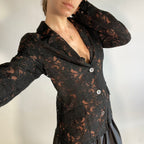 Ozbek Black Lace Blazer UK M