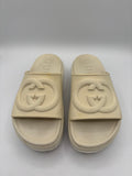 Gucci Sliders UK 3 EU 36 Beige Platform Rubber