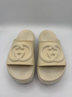 Gucci Sliders UK 3 EU 36 Beige Platform Rubber