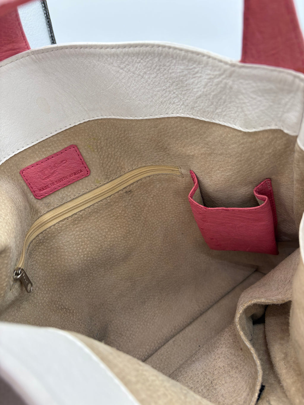 Figo Vintage White Tote