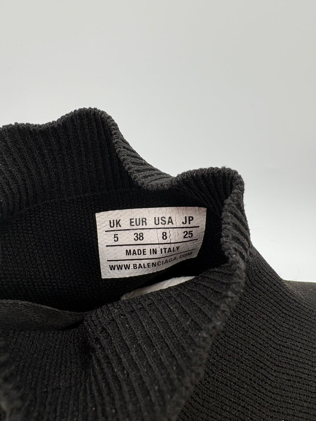 Balenciaga Black Sneakers EU 38 UK 5 Black