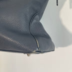 Acate Blue Grained Leather Tote