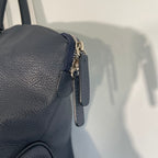 Acate Blue Grained Leather Tote