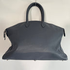 Acate Blue Grained Leather Tote