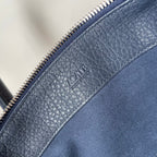 Acate Blue Grained Leather Tote