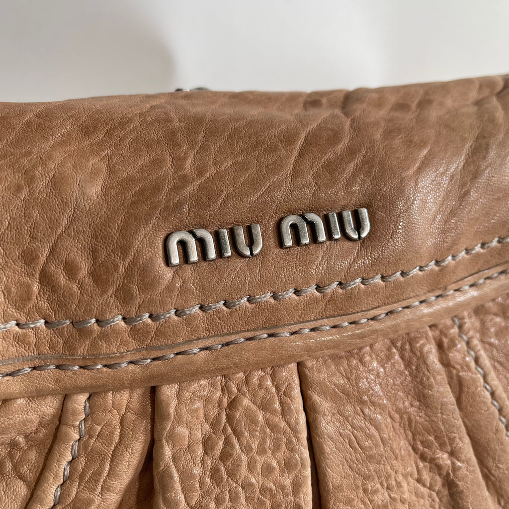 Miu Miu Vintage Beige Clutch Bag
