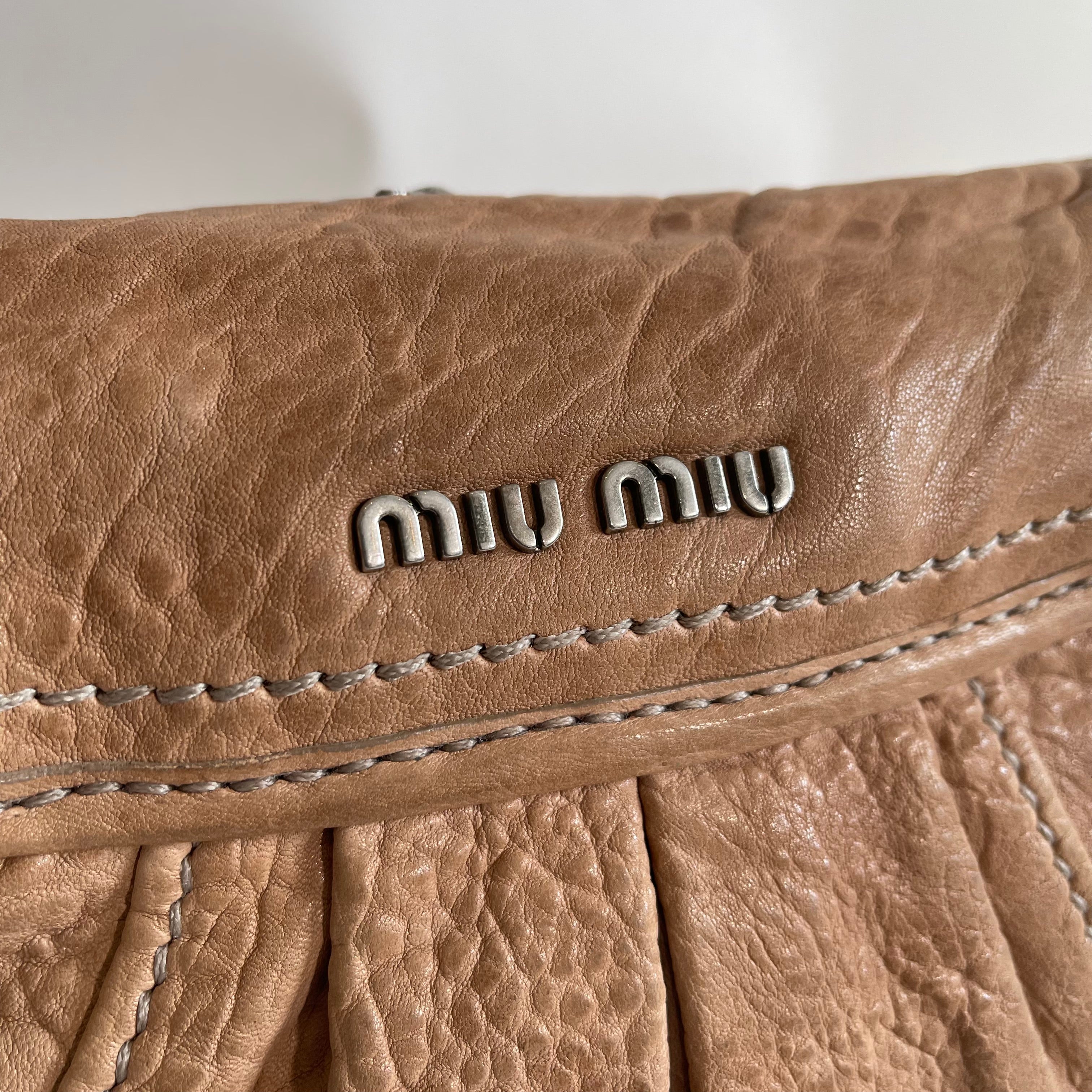 Miu Miu Vintage Beige Clutch Bag