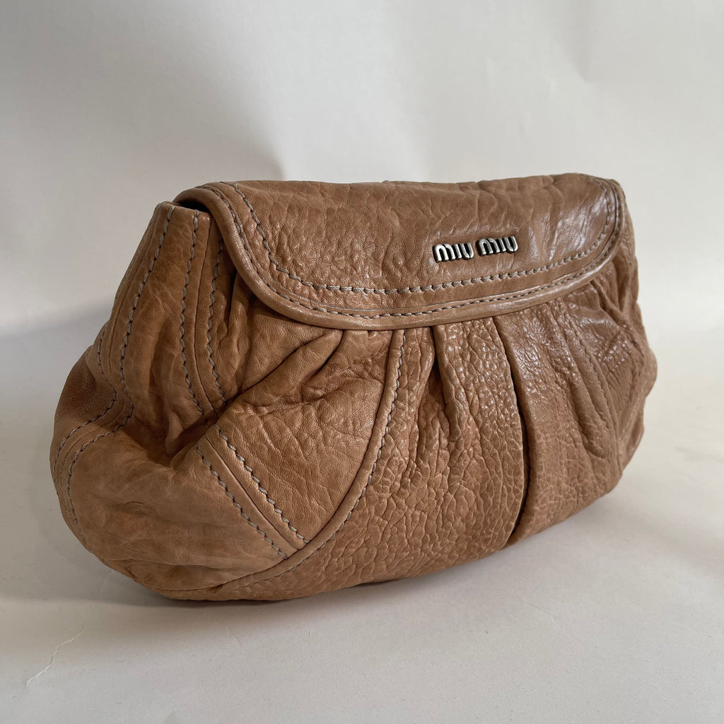 Miu Miu Vintage Beige Clutch Bag