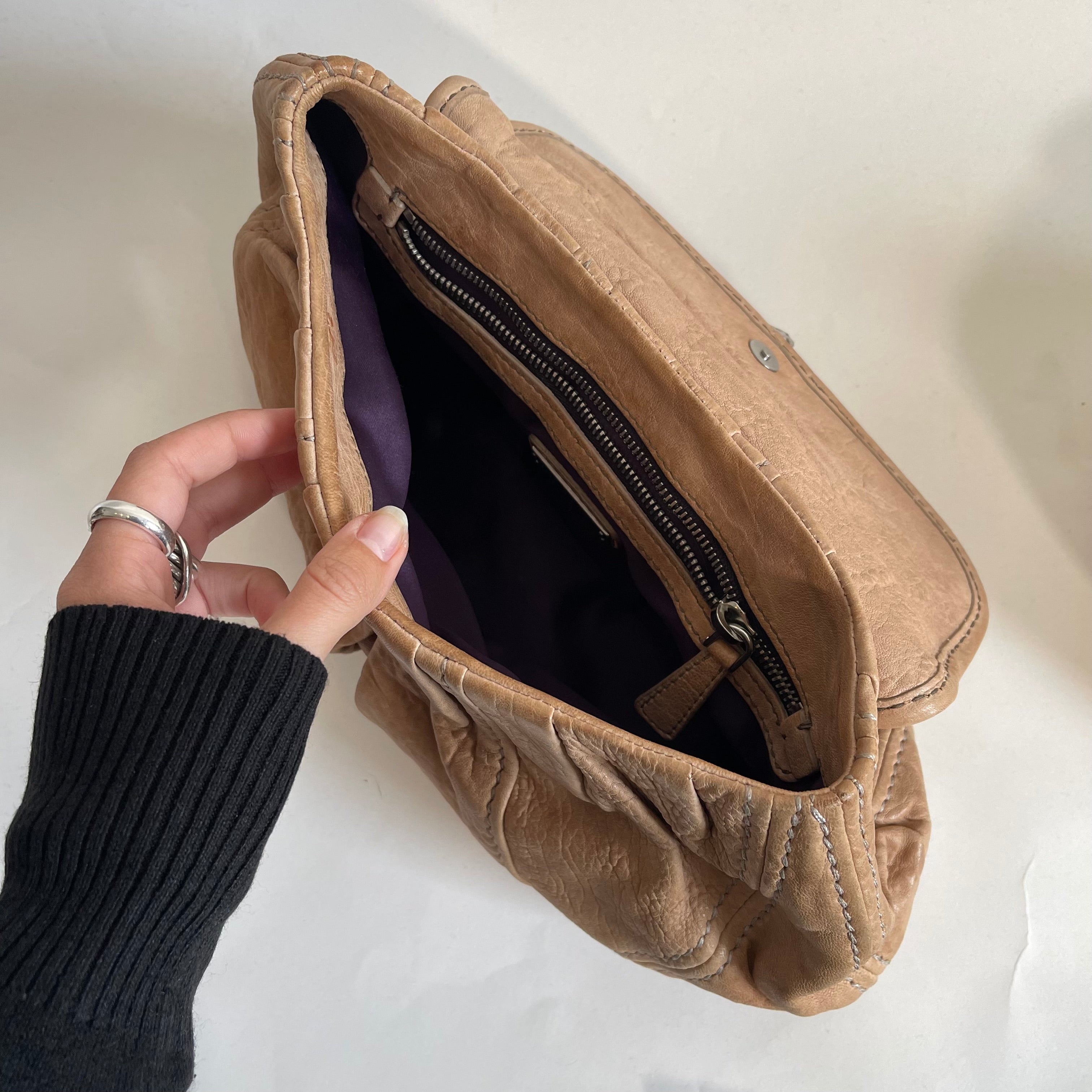 Miu Miu Vintage Beige Clutch Bag