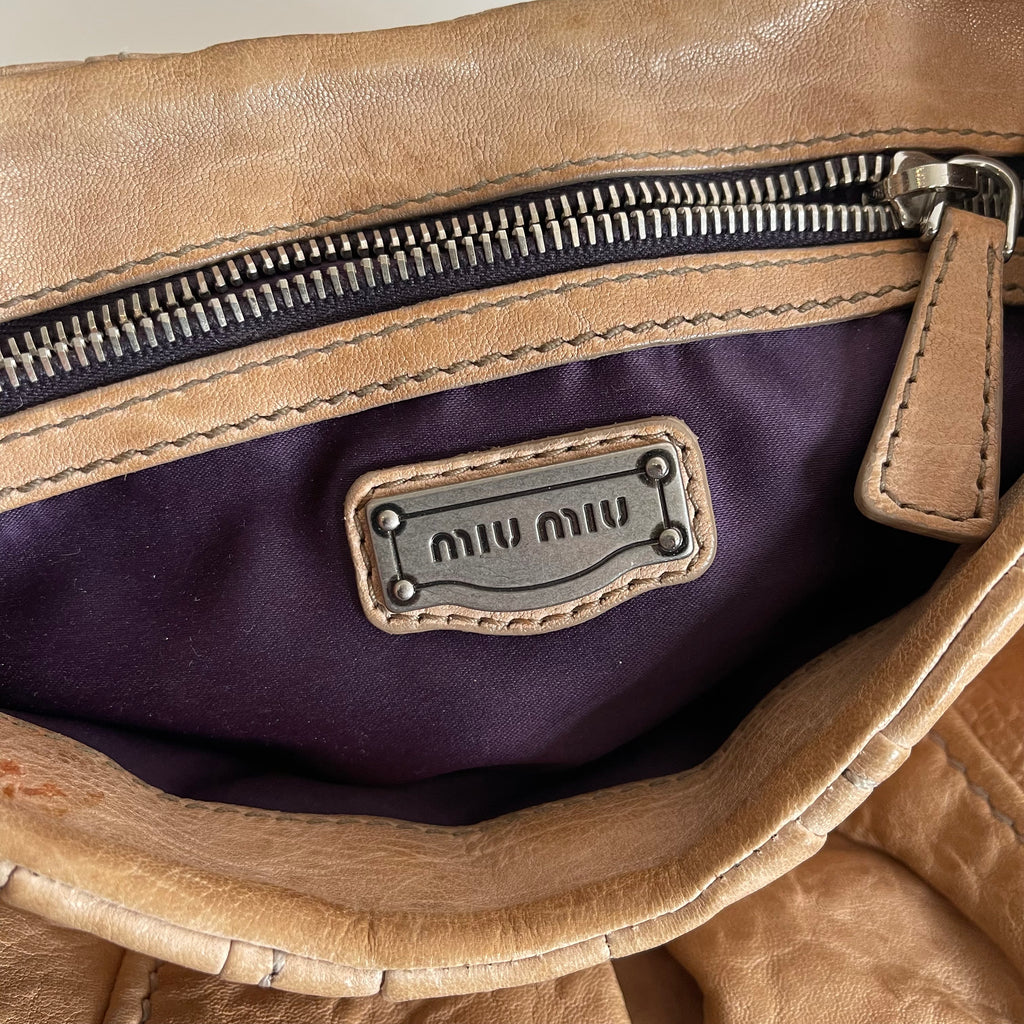 Miu Miu Vintage Beige Clutch Bag