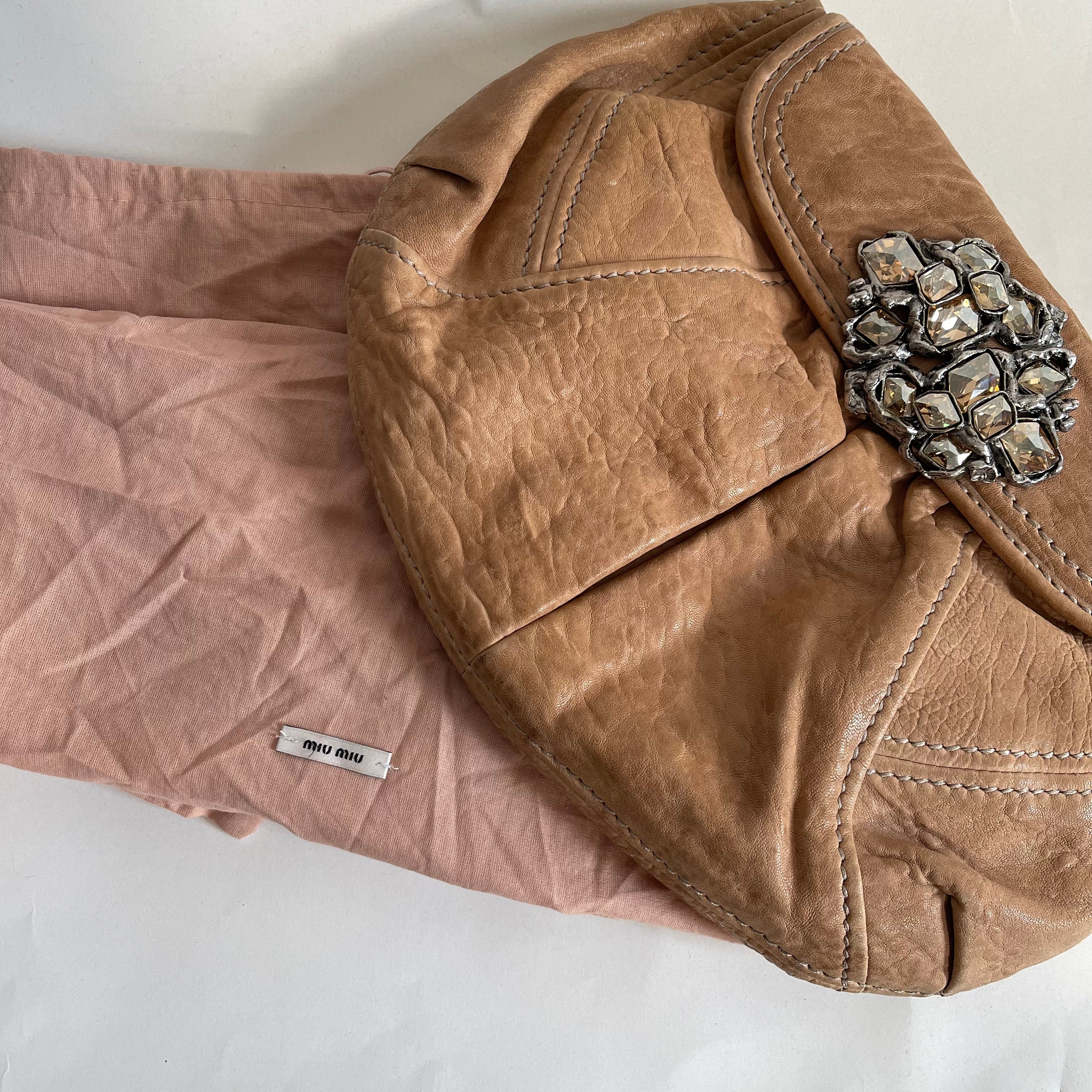 Miu Miu Vintage Beige Clutch Bag