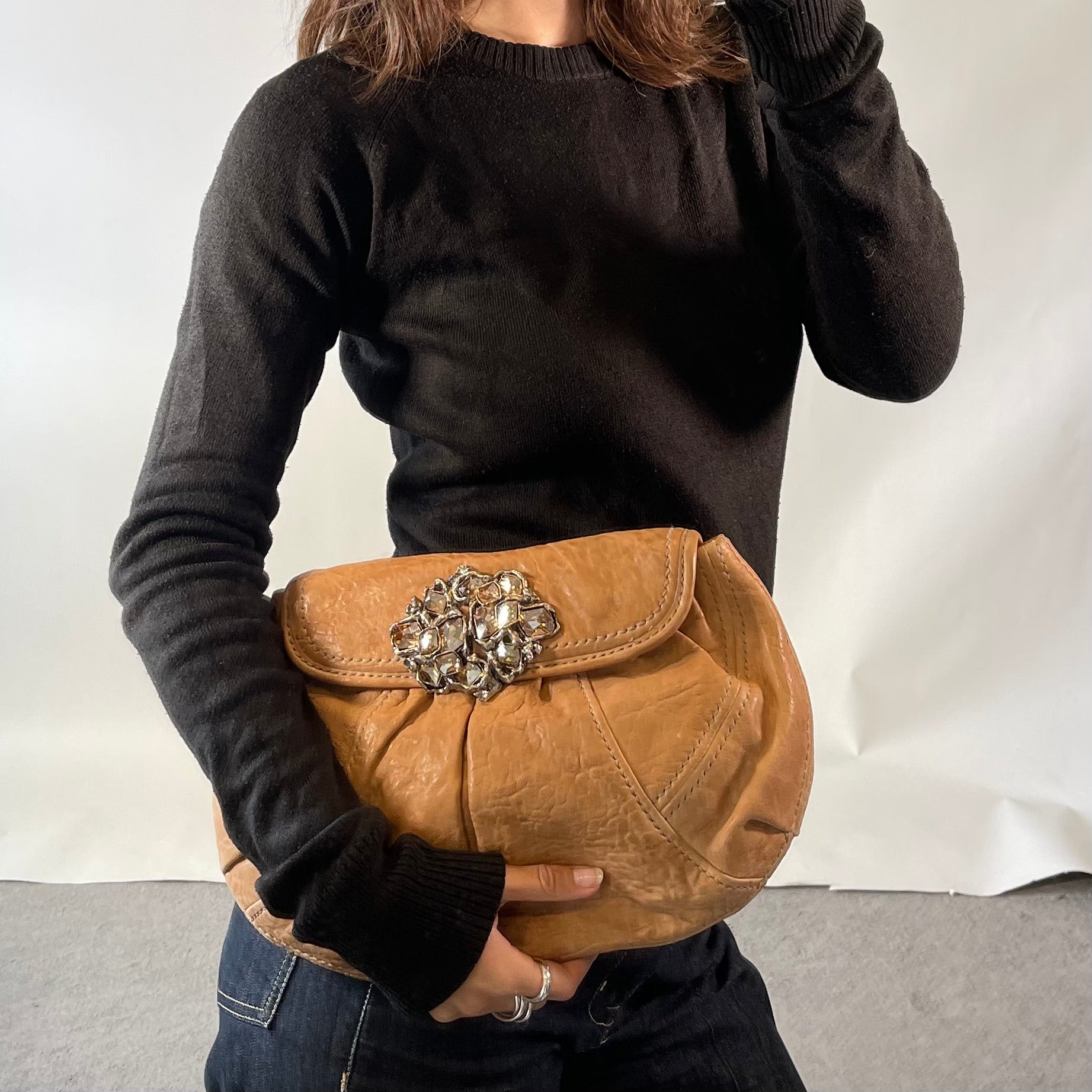 Miu Miu Vintage Beige Clutch Bag
