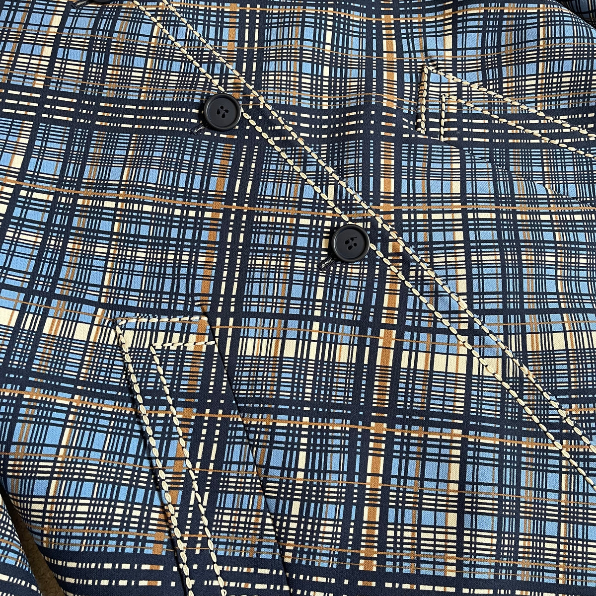 Prada Jacket IT 42 UK 10 Blue Checked