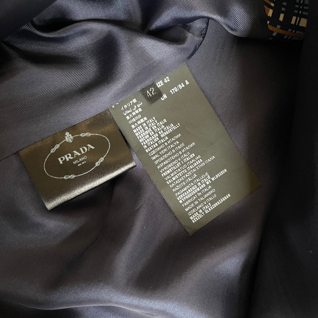 Prada Jacket IT 42 UK 10 Blue Checked