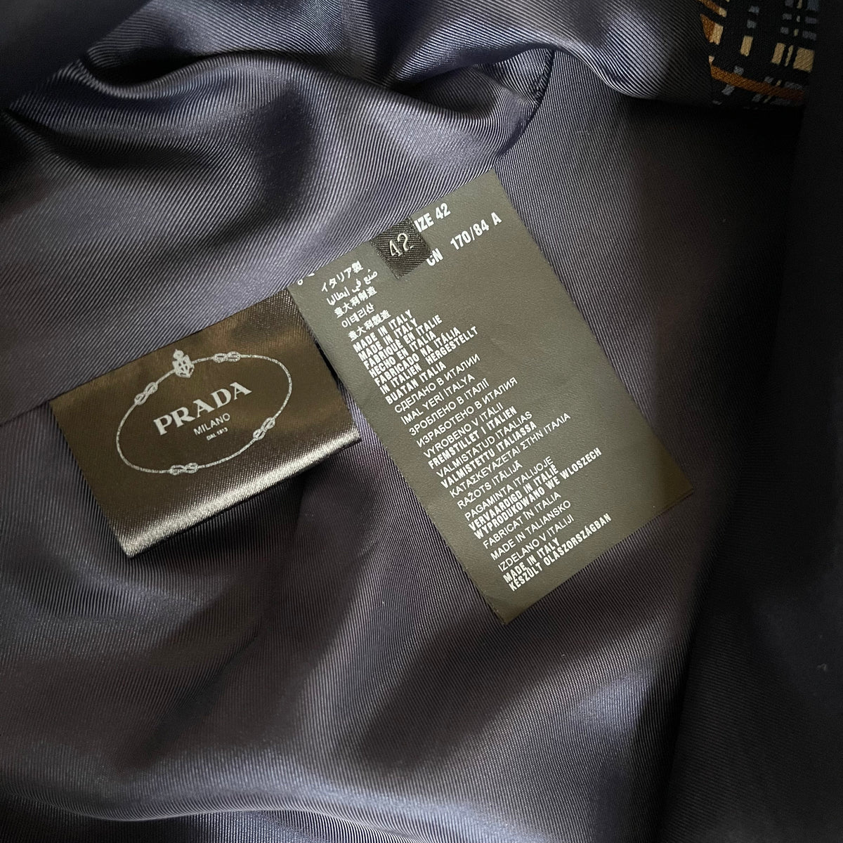 Prada Jacket IT 42 UK 10 Blue Checked