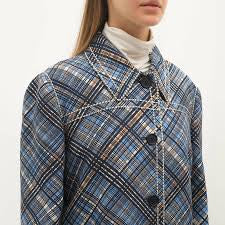 Prada Jacket IT 42 UK 10 Blue Checked