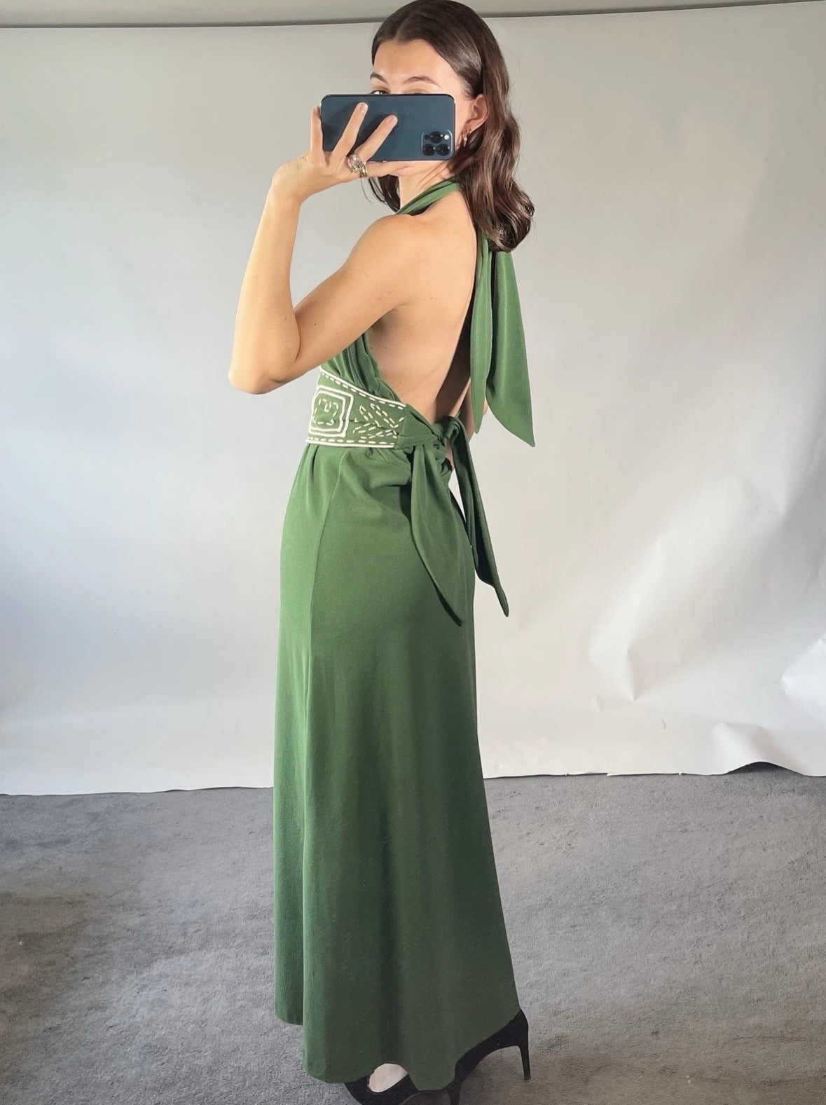Johanna Ortiz  Size L Green Dress