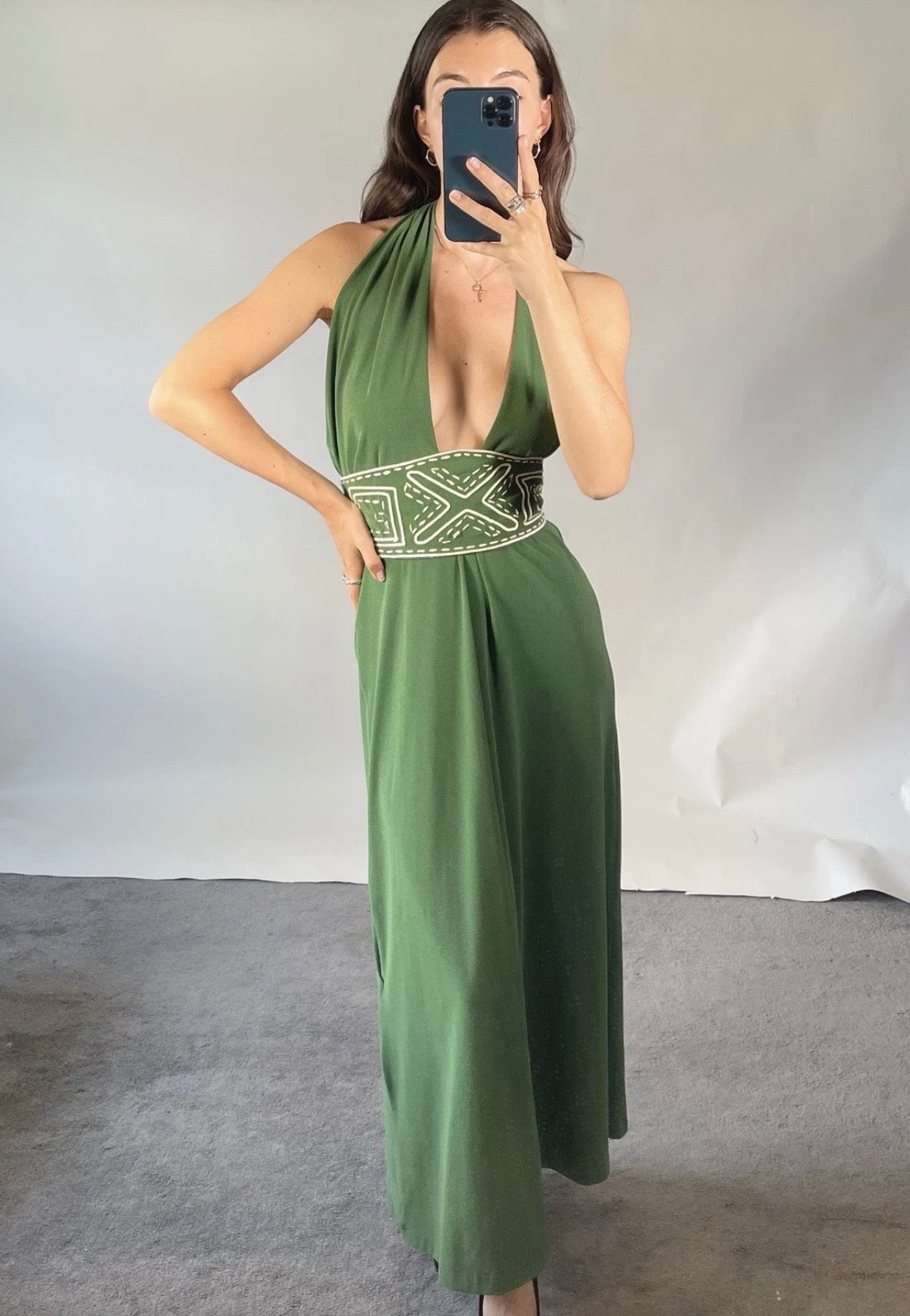 Johanna Ortiz  Size L Green Dress