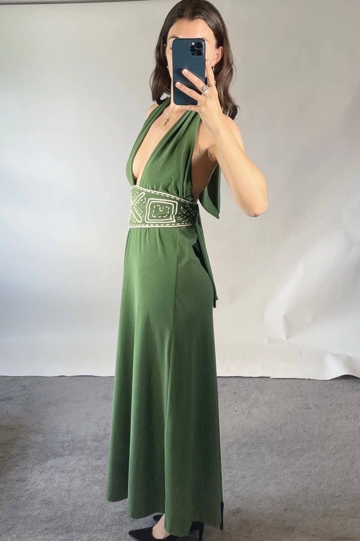 Johanna Ortiz  Size L Green Dress