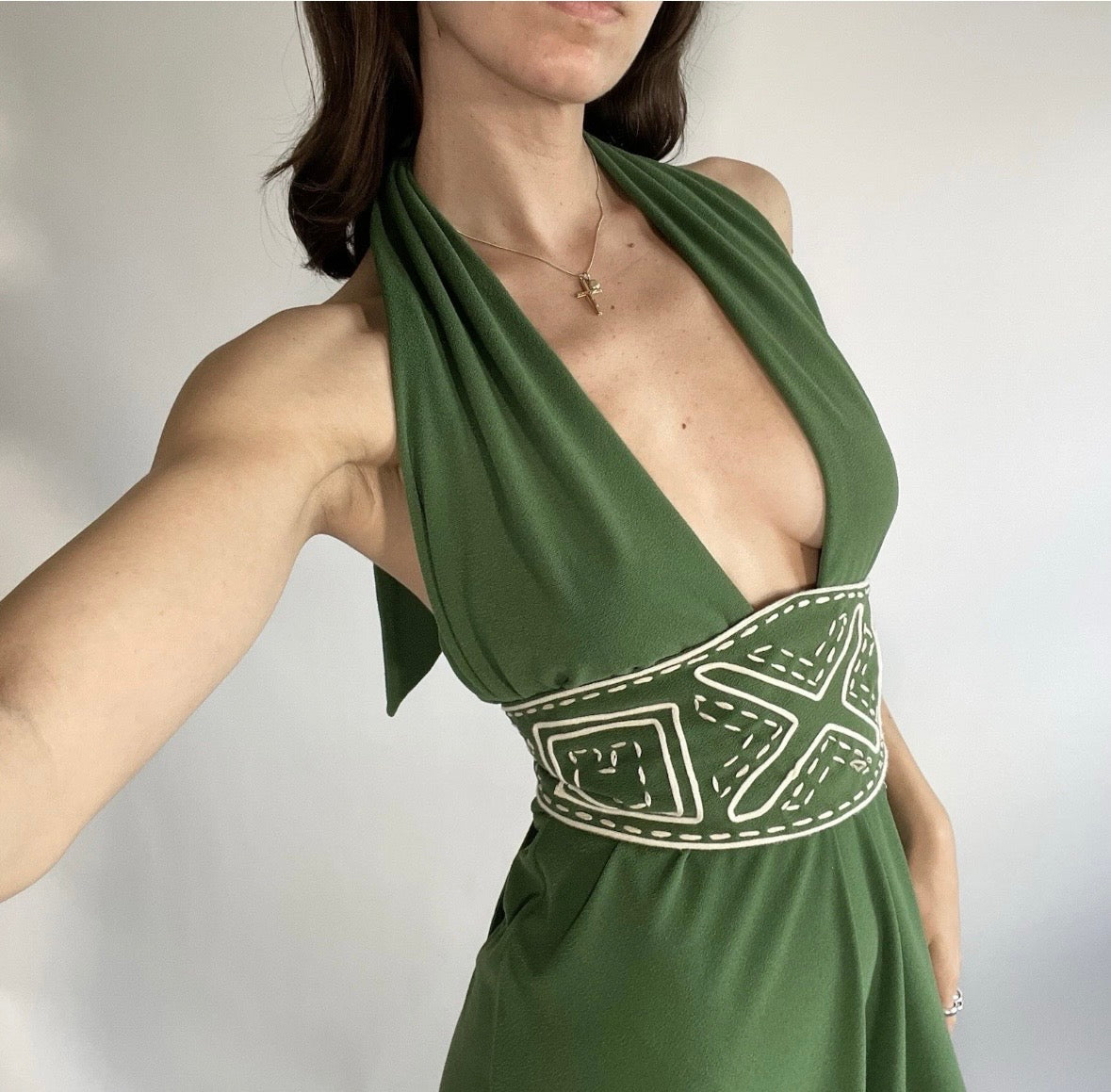 Johanna Ortiz  Size L Green Dress