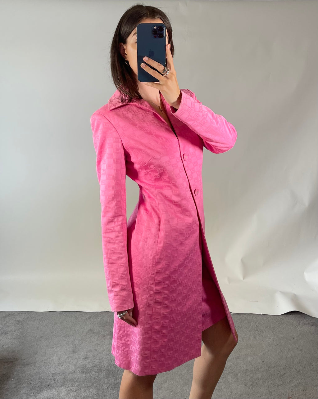 Versace Classic V2 UK12 Pink Skirt Suit