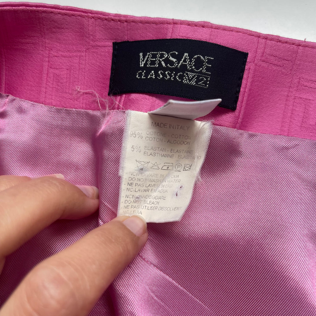 Versace Classic V2 UK12 Pink Skirt Suit