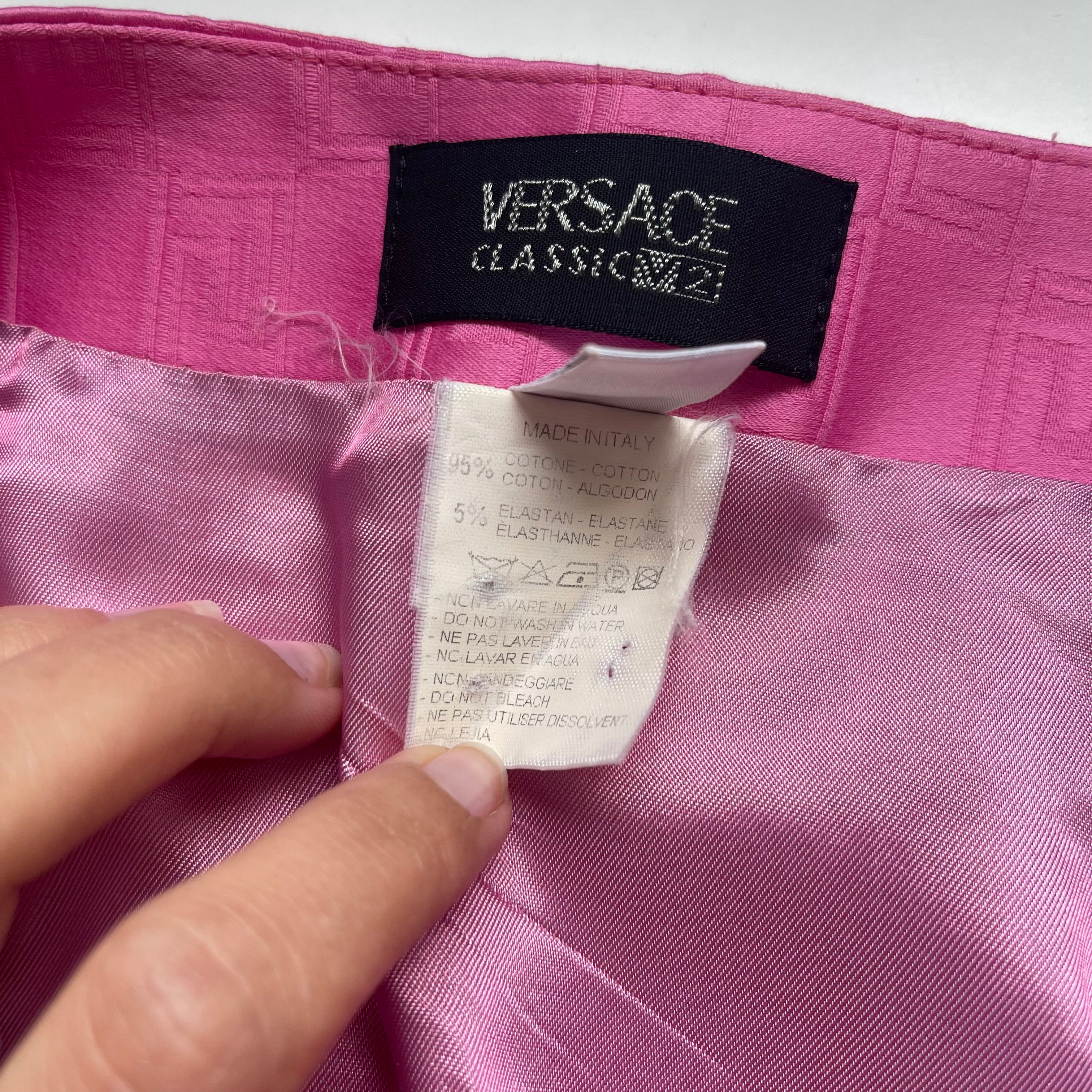 Versace Classic V2 UK12 Pink Skirt Suit