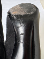 Louis Vuitton Black Suede and Patent Leather Knee-High Boots