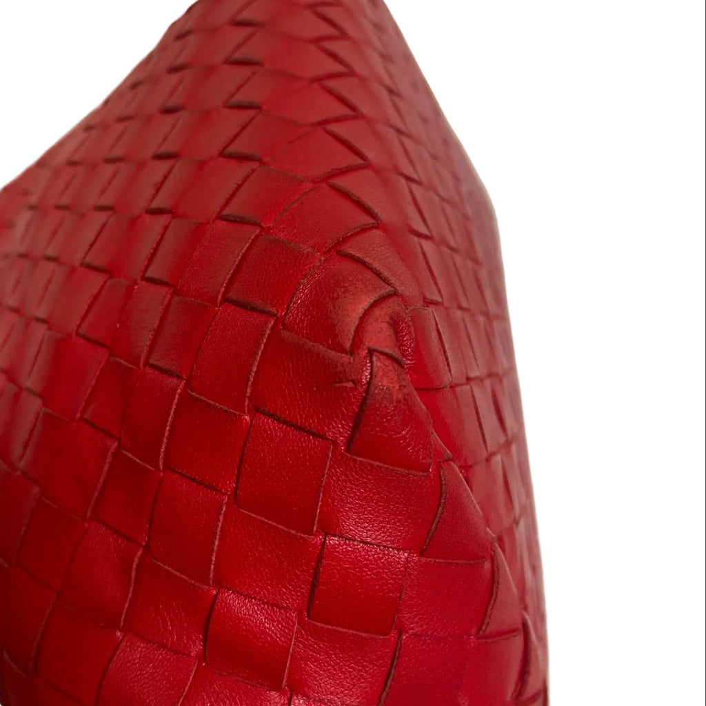 Bottega Veneta Intrecciato Red Tote Bag