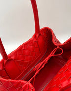 Bottega Veneta Intrecciato Red Tote Bag