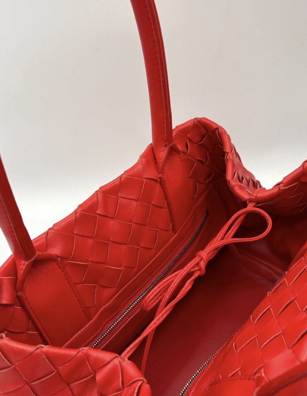 Bottega Veneta Intrecciato Red Tote Bag