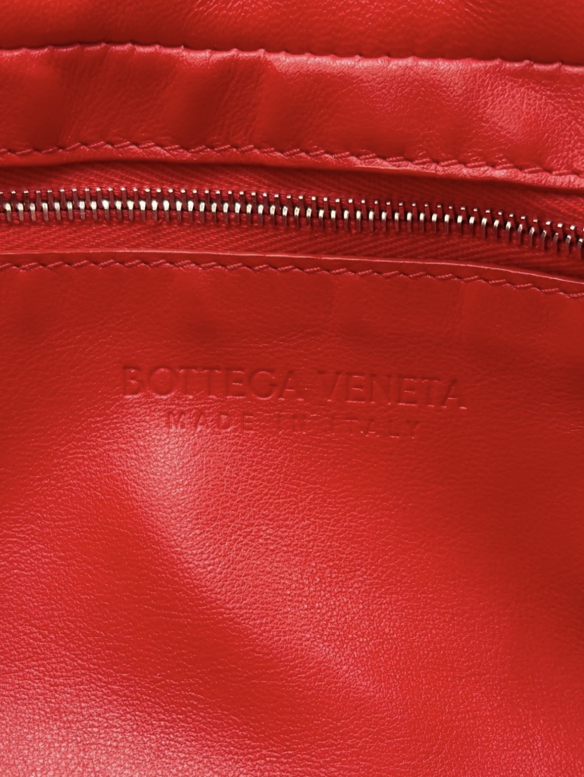 Bottega Veneta Intrecciato Red Tote Bag
