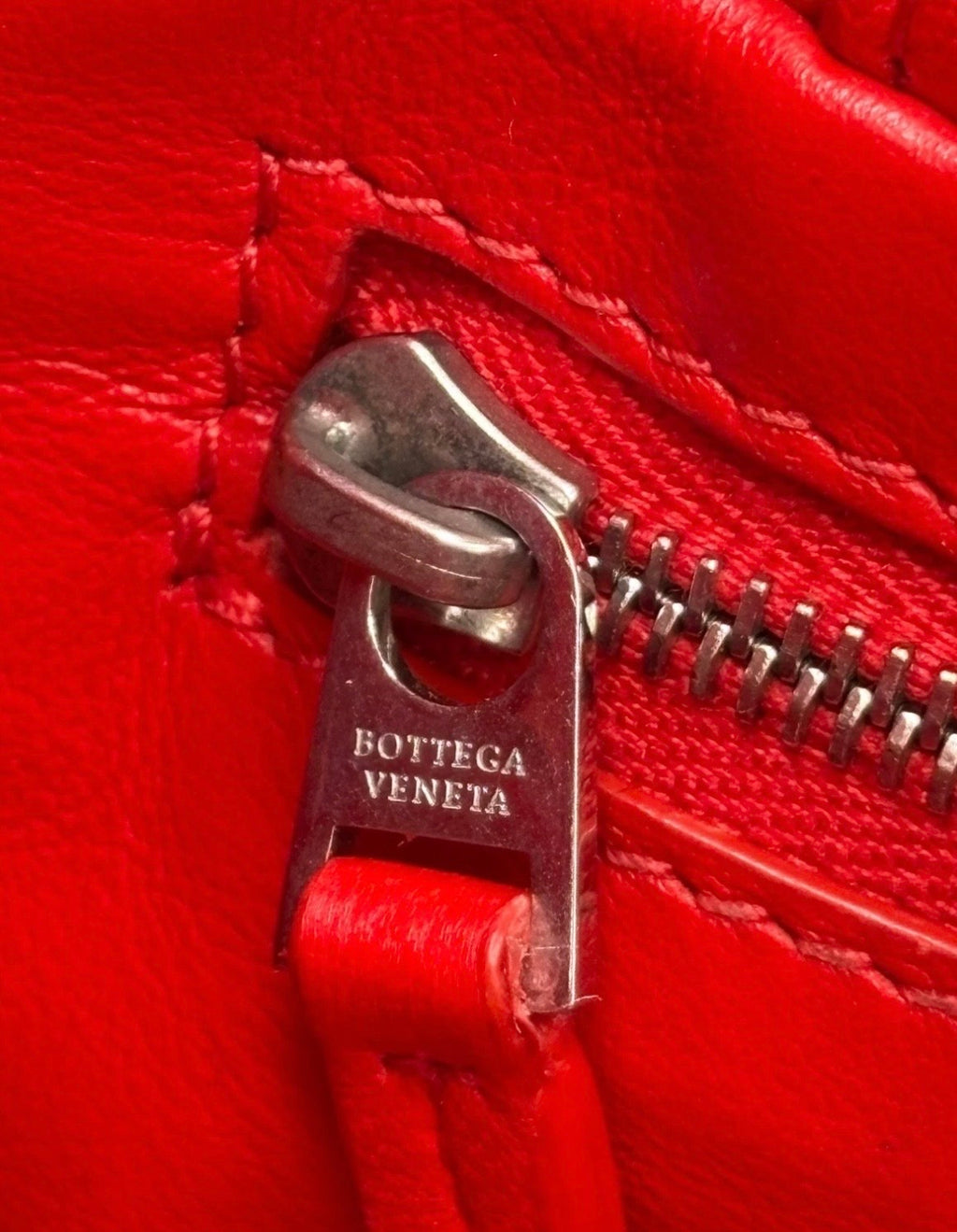 Bottega Veneta Intrecciato Red Tote Bag
