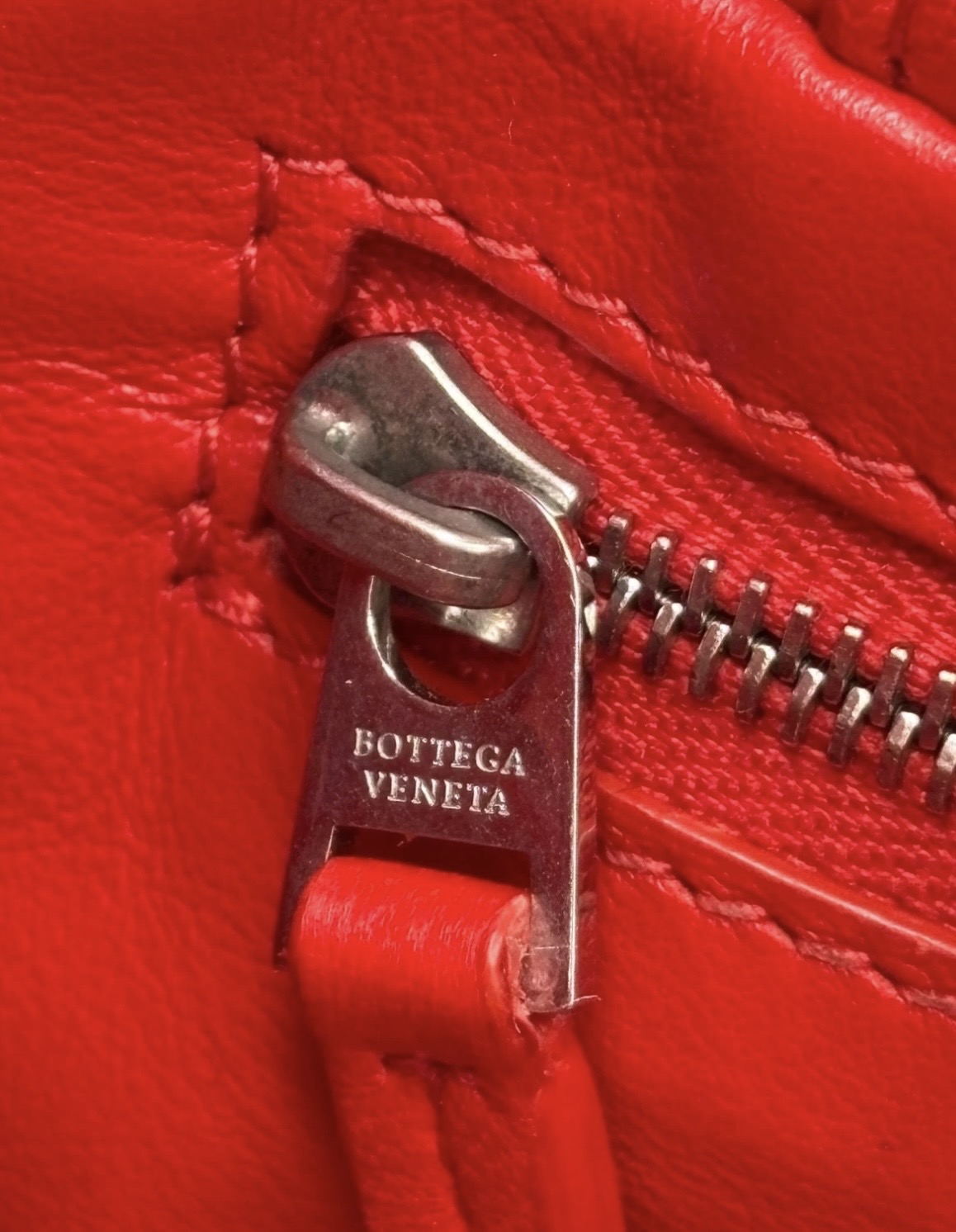 Bottega Veneta Intrecciato Red Tote Bag