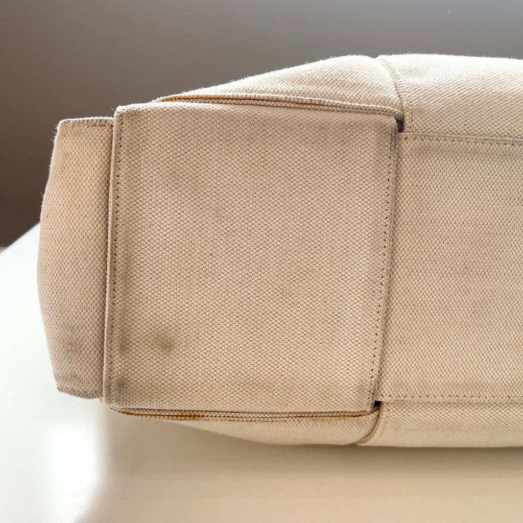 Bottega Veneta Large Arco Cream Tote Bag Maxi Intrecciato Cream Canvas