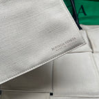 Bottega Veneta Large Arco Cream Tote Bag Maxi Intrecciato Cream Canvas