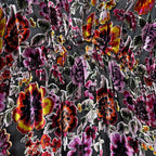 Hale Bob UK XL Dress Silk Blend Purple Velvet Floral Slit Maxi V Neck