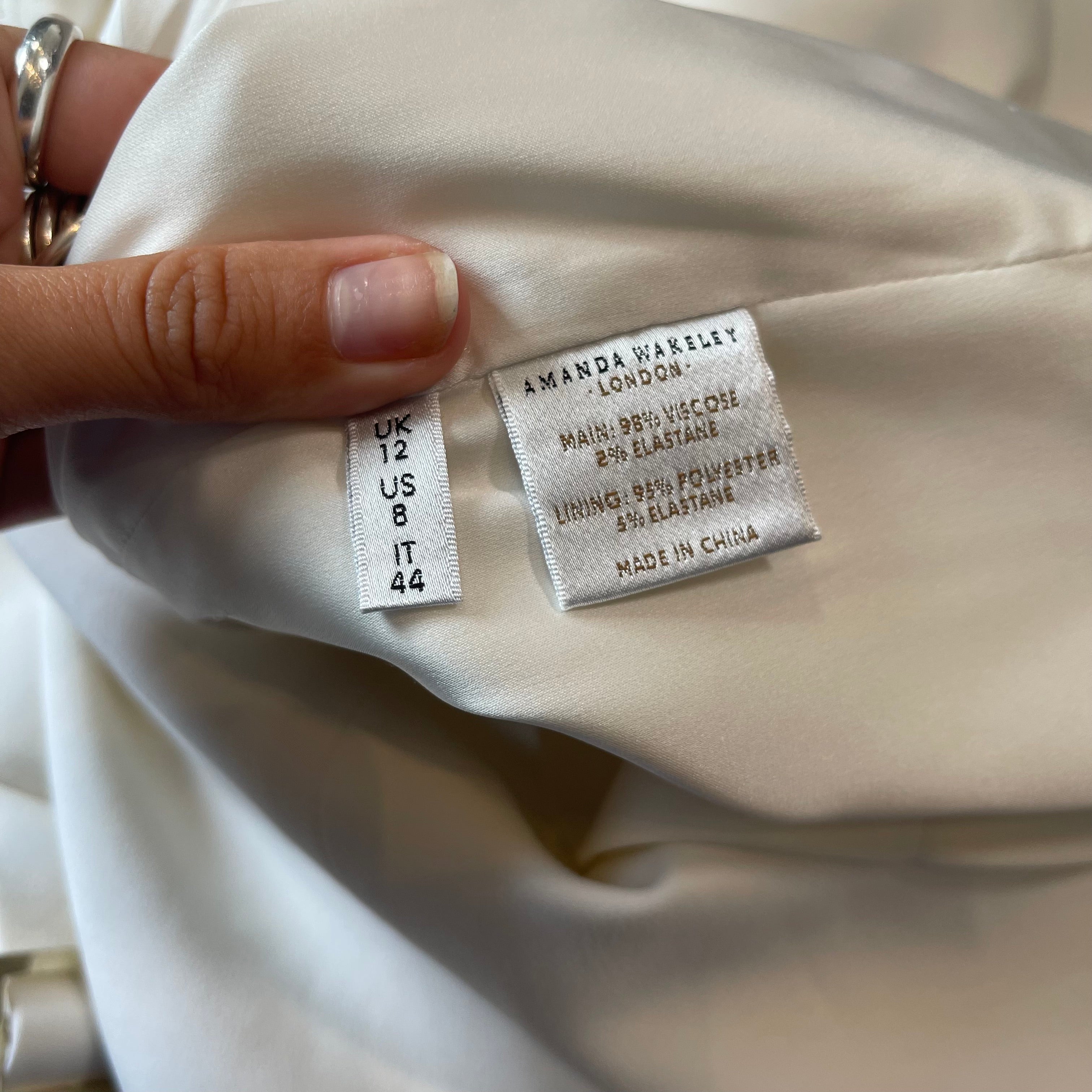 Amanda Wakeley White Dress UK12