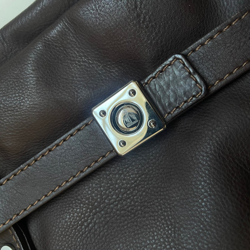 Lanvin Vintage Brown Soft Grained Leather Handbag