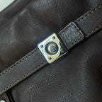 Lanvin Vintage Brown Soft Grained Leather Handbag