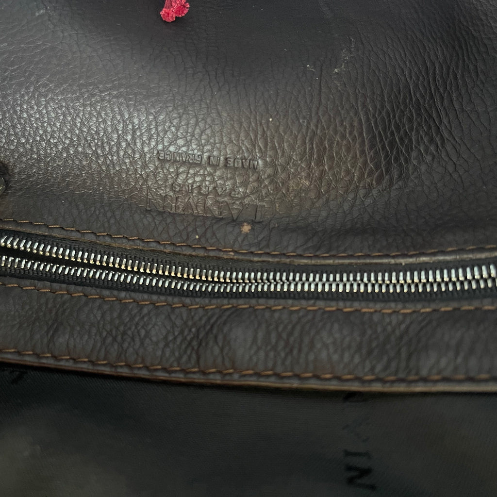 Lanvin Vintage Brown Soft Grained Leather Handbag