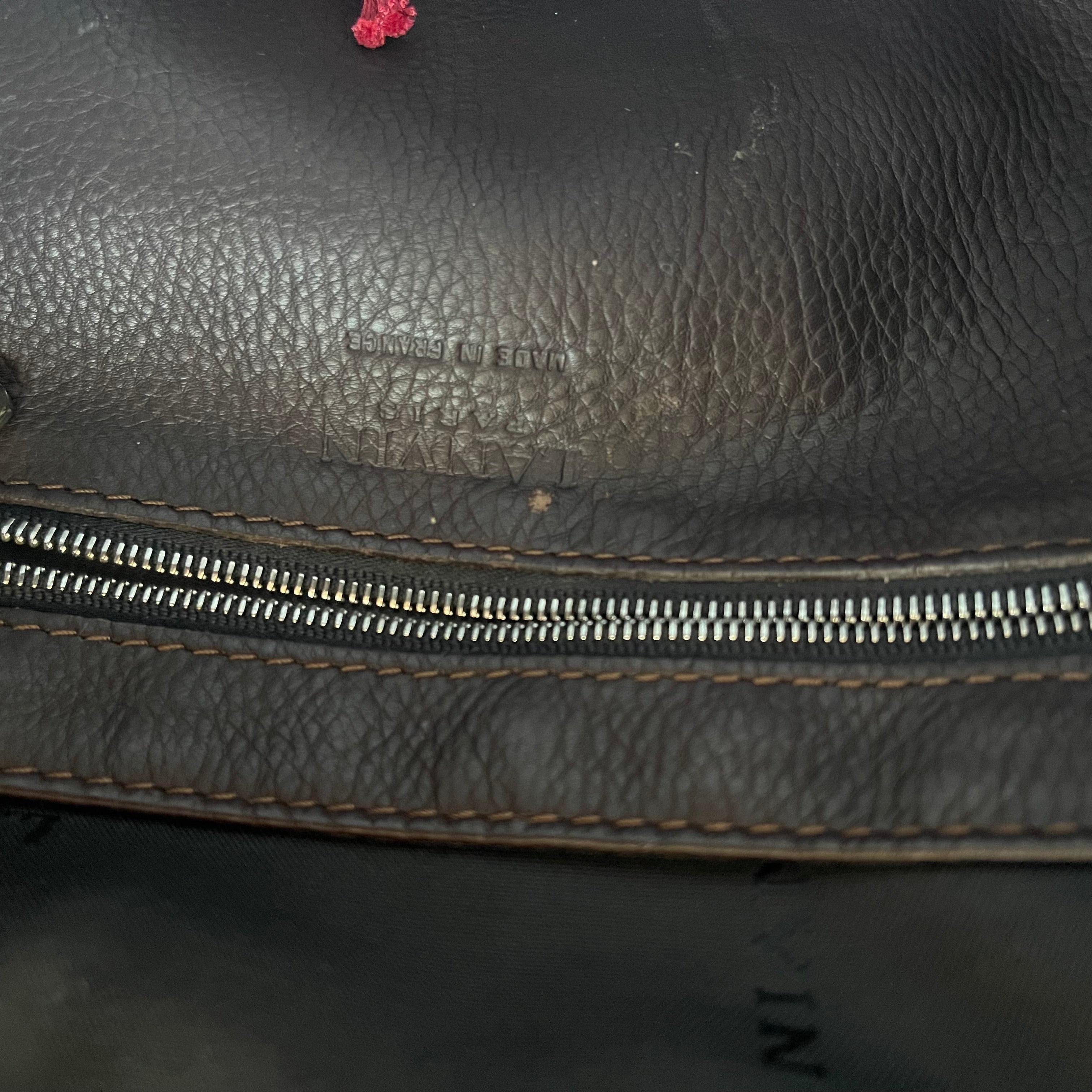 Lanvin Vintage Brown Soft Grained Leather Handbag