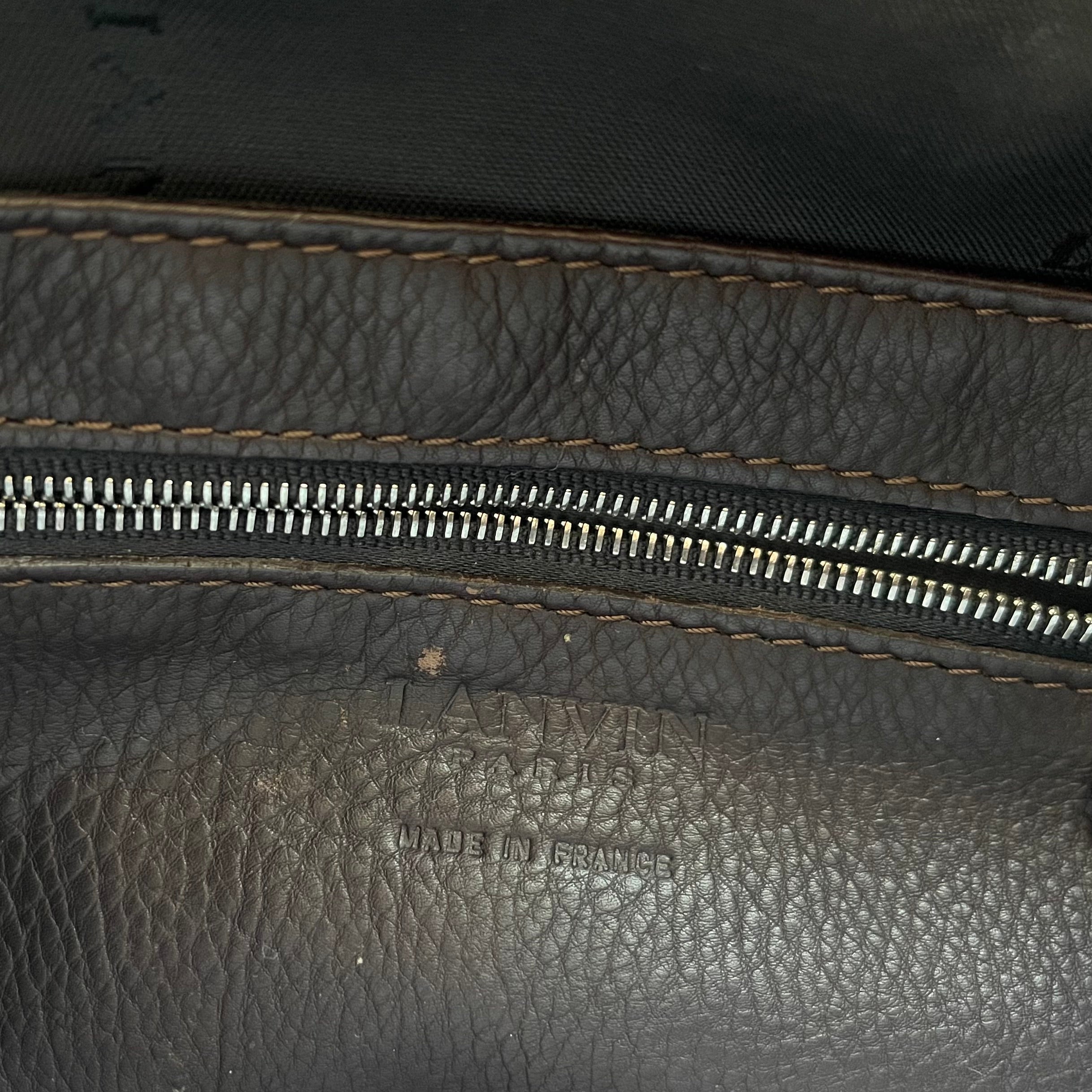 Lanvin Vintage Brown Soft Grained Leather Handbag