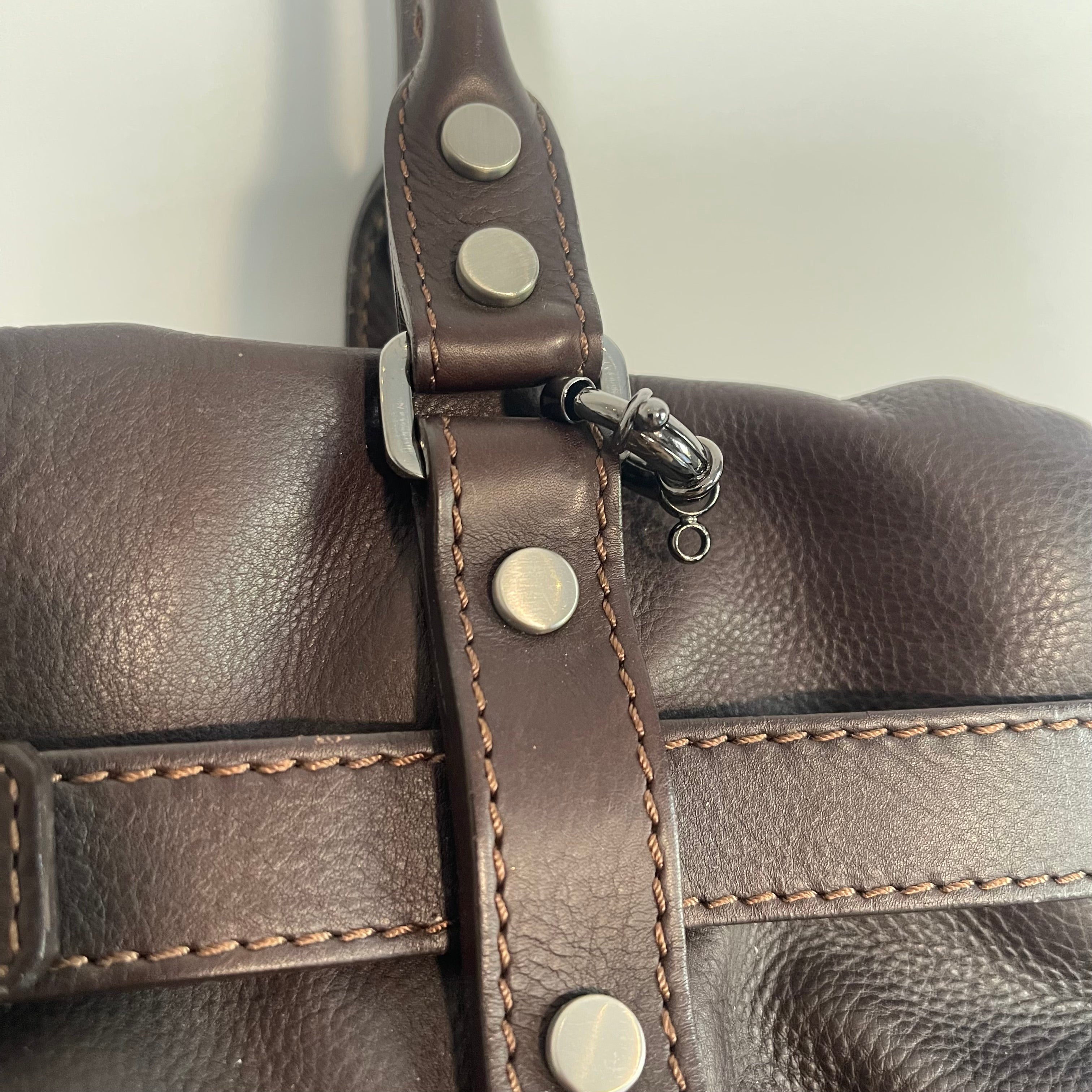 Lanvin Vintage Brown Soft Grained Leather Handbag
