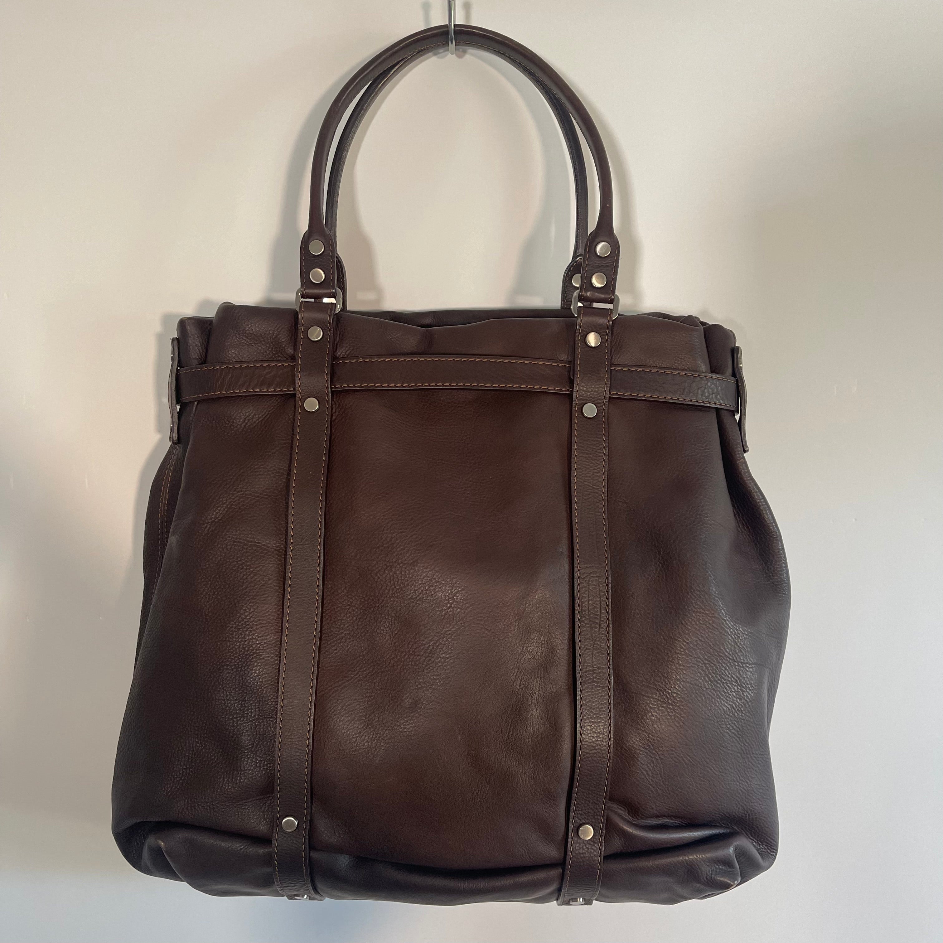 Lanvin Vintage Brown Soft Grained Leather Handbag