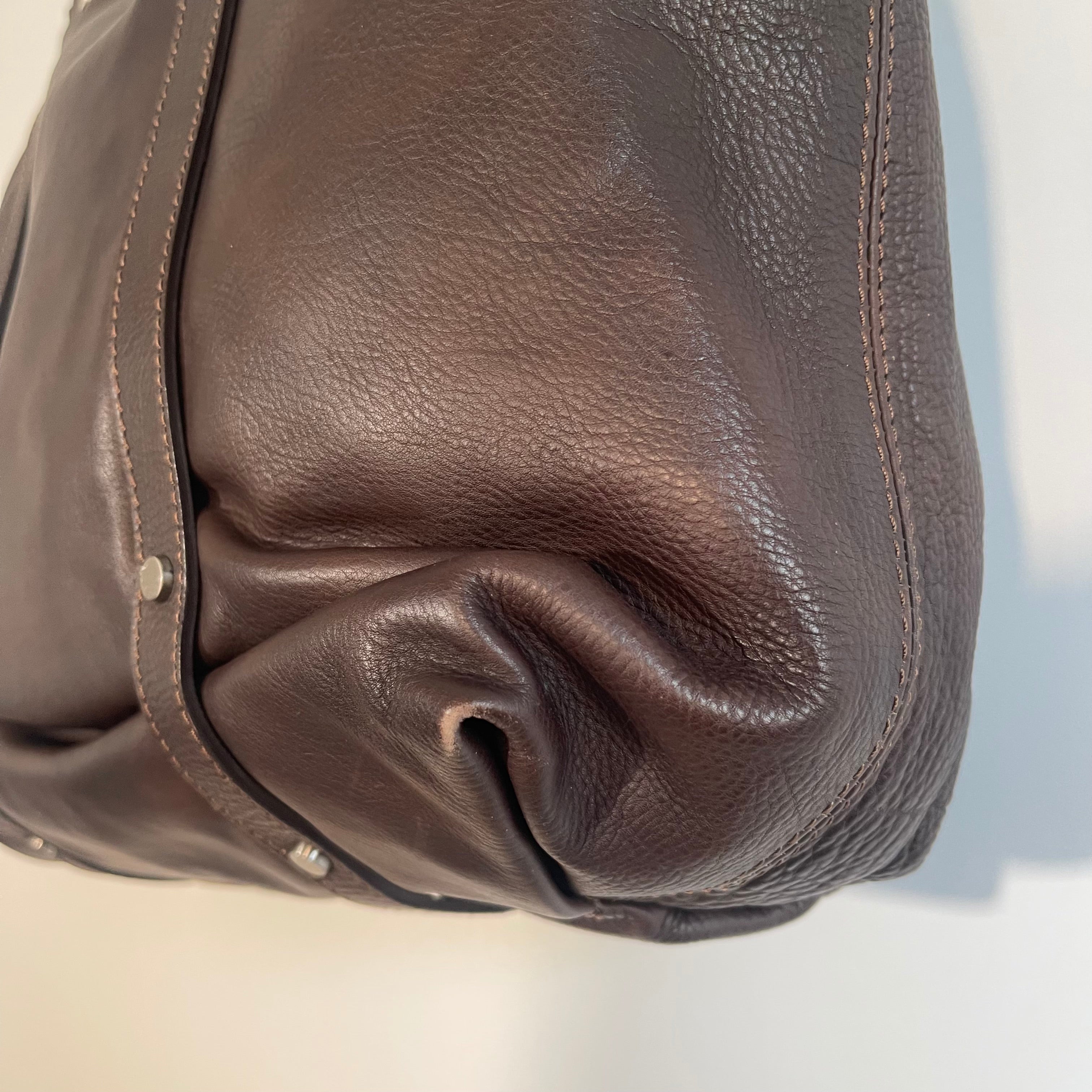 Lanvin Vintage Brown Soft Grained Leather Handbag